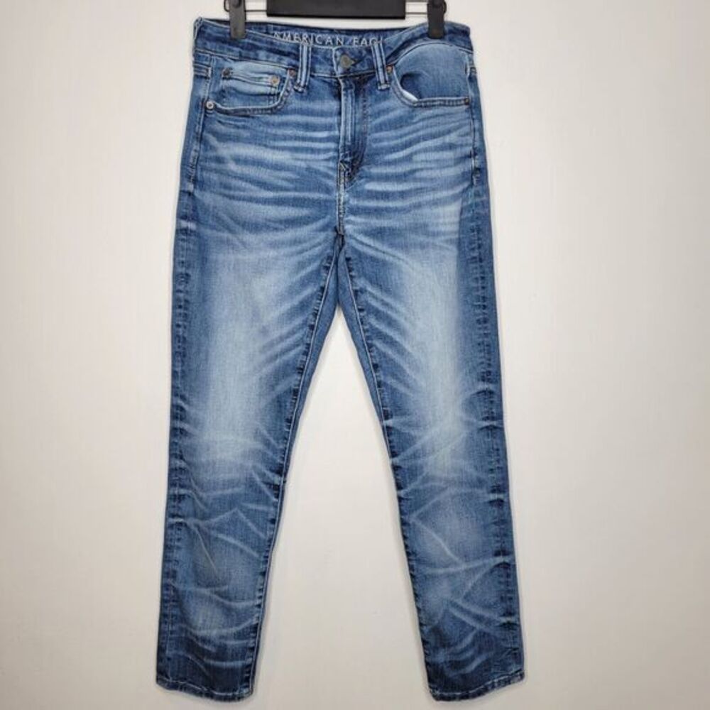 American Eagle Jeans Women 29x30 Straight Blue Denim Next‎ Level Airflex